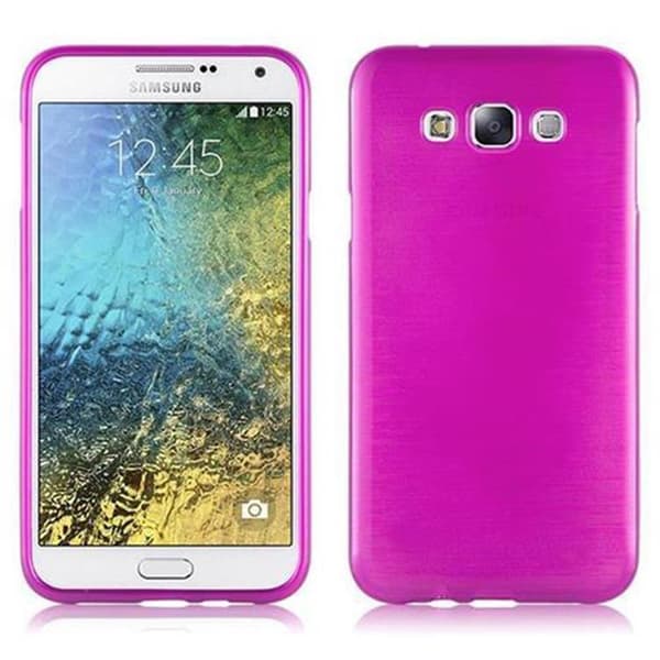 Samsung Galaxy E7 Suojakuori Suojakotelo joustavasta TPU-silikonista harjatulla muotoilulla