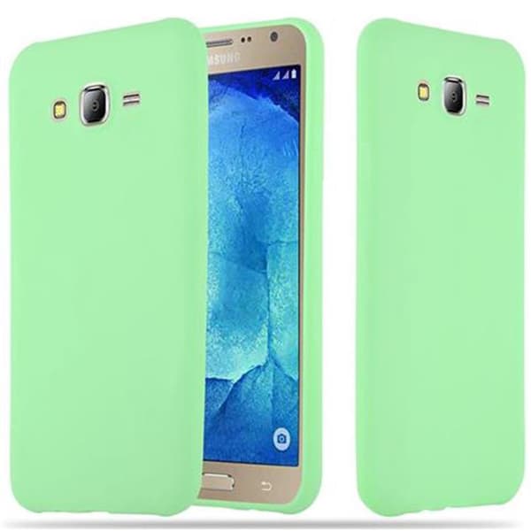 Deksel til Samsung Galaxy J7 2015 Silikondeksel CANDY PASTELL GRØNN