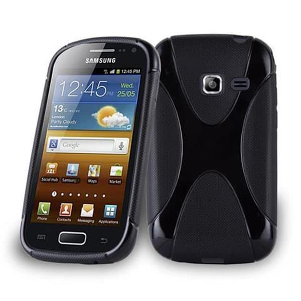 Samsung Galaxy ACE DUOS Skal Fodral Skal Mobilskydd av flexibelt TPU-silikon OXID SVART