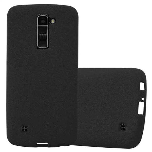 LG K10 2016 Skal Fodral Mobilskydd av flexibelt TPU-silikon FROST SVART