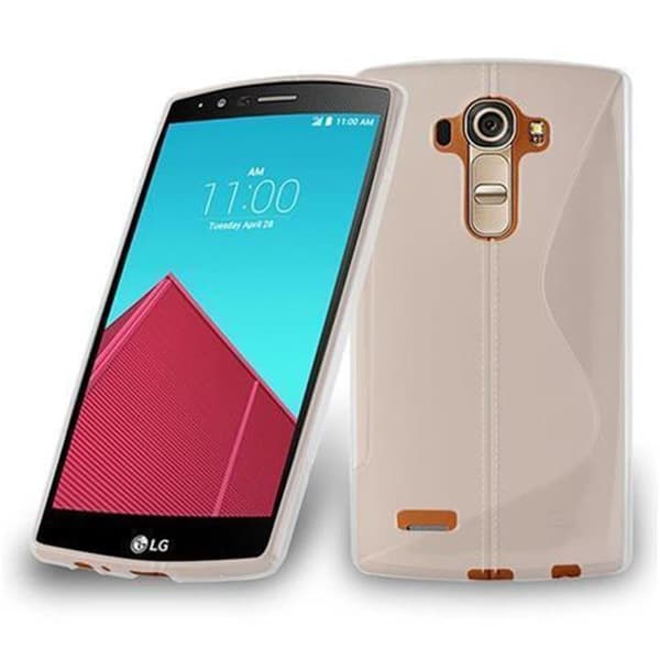 LG G4S Suojakuori Suojakotelo joustavasta TPU-silikonista S-Line-muotoilussa OSITTAIN LÄPINÄKYVÄ