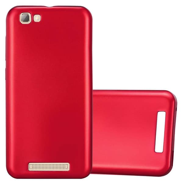 ZTE Blade A612 Skal Fodral Mobilskydd av flexibelt TPU-silikon METALLISKT RÖD