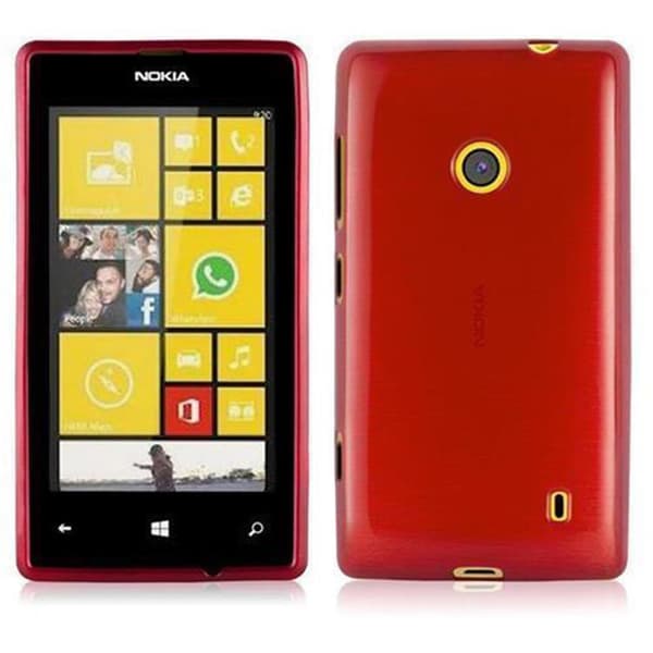 Nokia Lumia 525 Suojakuori Suojakotelo joustavasta TPU-silikonista harjatulla muotoilulla