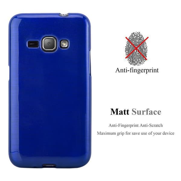 Samsung Galaxy J1 2016 Suojakuori Suojakotelo joustavasta TPU-silikonista harjatulla muotoilulla