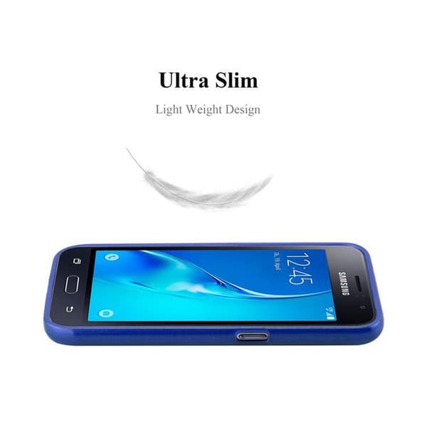Samsung Galaxy J1 2016 Suojakuori Suojakotelo joustavasta TPU-silikonista harjatulla muotoilulla