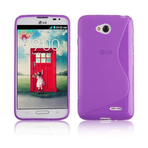 Deksel til LG L70 (1. SIM) Beskyttelsesdeksel av fleksibelt TPU-silikon i S-Line-design PASTELL LILLA