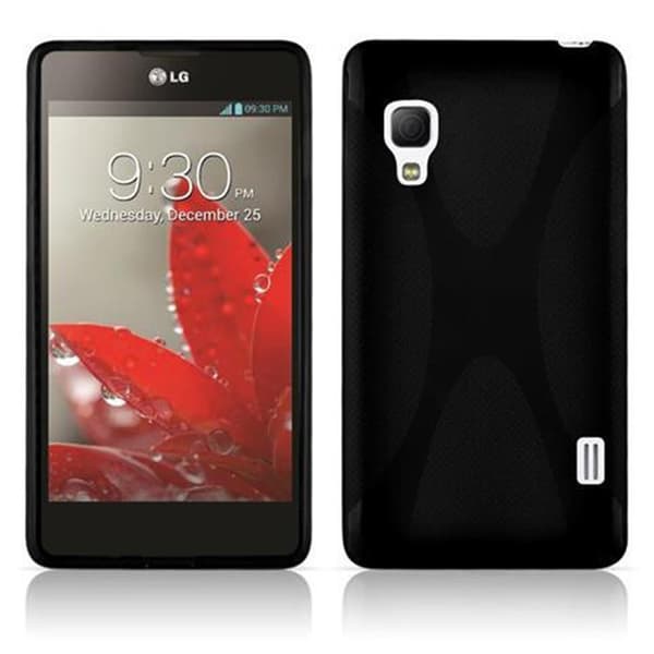 LG L5 II (2. SIM) Suojakuori Suojakotelo joustavasta TPU-silikonista S-Line-muotoilussa OKSIDIMUSTA