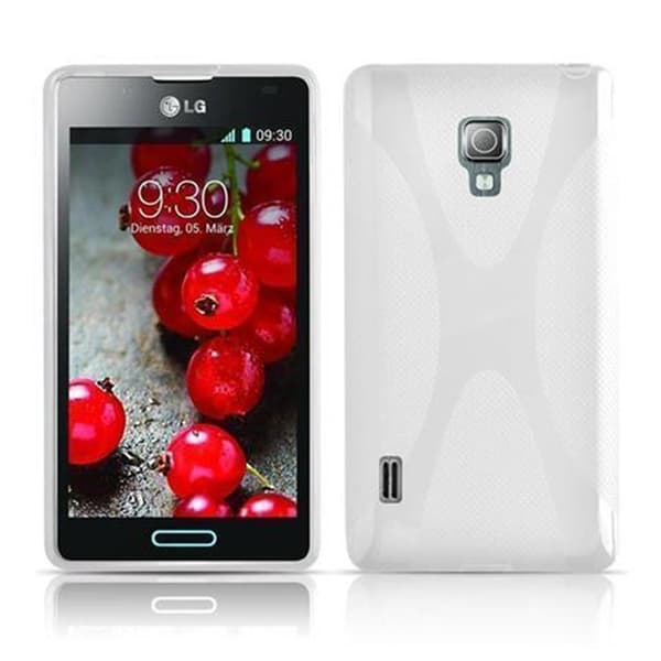 LG OPTIMUS L7 II Skal Fodral Skal Mobilskydd av flexibelt TPU-silikon HALV TRANSPARENT