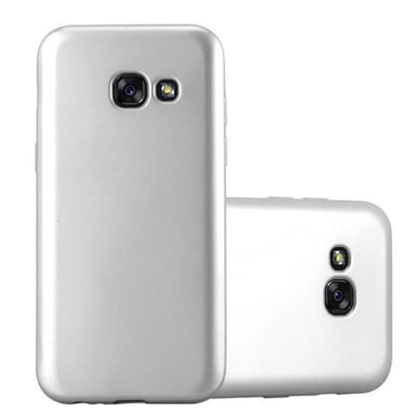 Samsung Galaxy A3 2017 Skal Fodral Mobilskydd av flexibelt TPU-silikon METALLISKT SILVER