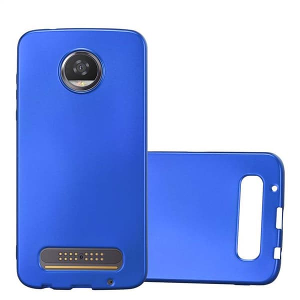 Motorola MOTO Z2 PLAY / Z2 FORCE Suojakuori Kotelo valmistettu joustavasta TPU-silikonista METALLIN SININEN