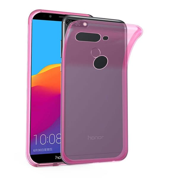 Deksel til Honor 7C / Huawei Y7 2018 Silikondeksel TRANSPARENT ROSA