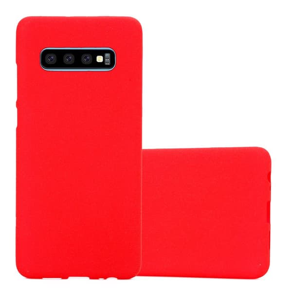 Samsung Galaxy S10 PLUS Suojakuori Suojakotelo Case Cover FROST PUNAINEN