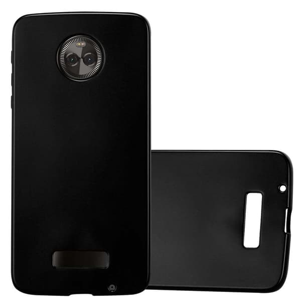 Motorola MOTO X4 Skal Fodral Mobilskydd av flexibelt TPU-silikon METALLISKT SVART