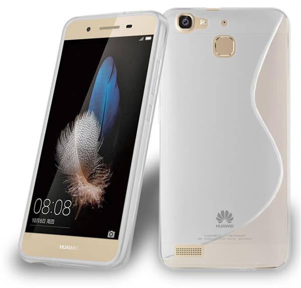 Huawei G8 MINI / Enjoy 5S Suojakuori Suojakotelo joustavasta TPU-silikonista S-Line-muotoilussa OSITTAIN LÄPINÄKYVÄ