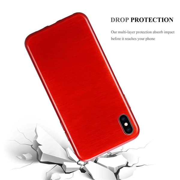 iPhone XS MAX Suojakuori Suojakotelo joustavasta TPU-silikonista harjatulla muotoilulla