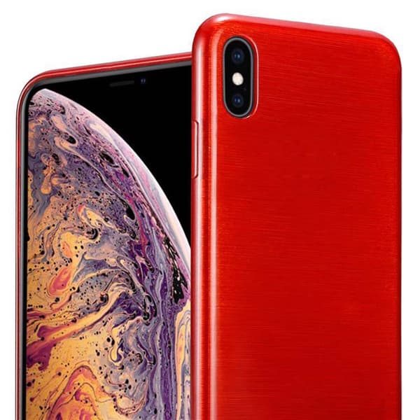 iPhone XS MAX Suojakuori Suojakotelo joustavasta TPU-silikonista harjatulla muotoilulla