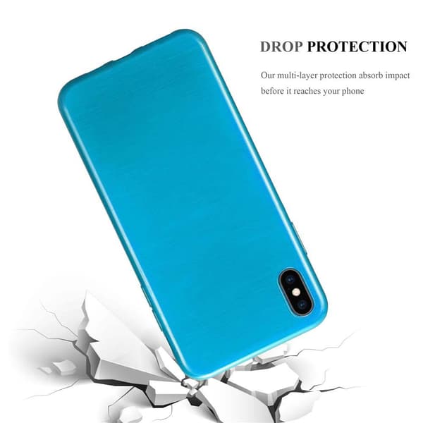 iPhone XS MAX Suojakuori Suojakotelo joustavasta TPU-silikonista harjatulla muotoilulla