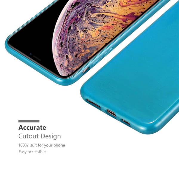 iPhone XS MAX Suojakuori Suojakotelo joustavasta TPU-silikonista harjatulla muotoilulla
