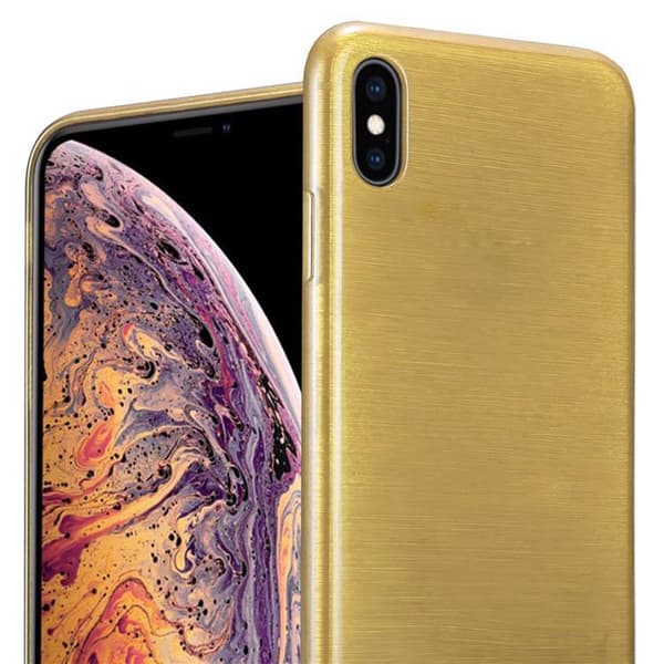 iPhone XS MAX Suojakuori Suojakotelo joustavasta TPU-silikonista harjatulla muotoilulla