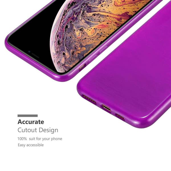 iPhone XS MAX Suojakuori Suojakotelo joustavasta TPU-silikonista harjatulla muotoilulla