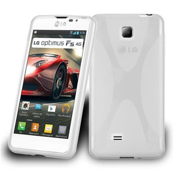 LG OPTIMUS F5 / LUCID 2 Skal Fodral Skal Mobilskydd av flexibelt TPU-silikon HALV TRANSPARENT