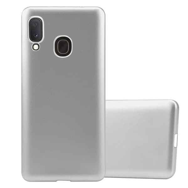 Deksel til Samsung Galaxy A10e / A20e Beskyttelsesdeksel laget av fleksibelt TPU-silikon METALLISK SØLV
