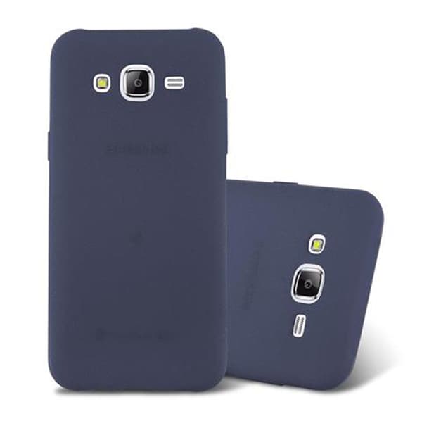 Samsung Galaxy J5 2015 Skal Fodral Mobilskydd av flexibelt TPU-silikon FROST MÖRK BLÅ