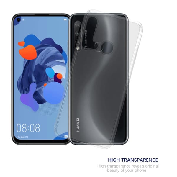 Huawei NOVA 5i / P20 LITE 2019 Suojakuori Suojakotelo valmistettu joustavasta TPU-silikonista