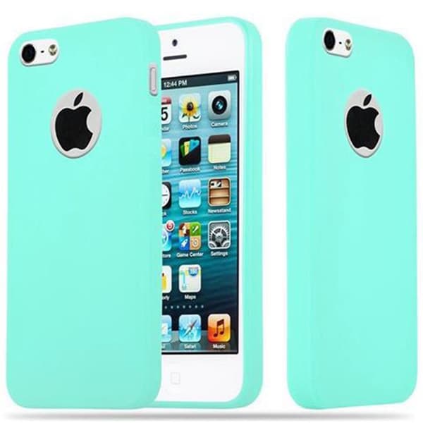 iPhone 5 / 5S / SE 2016 Skal Fodral Case Cover Mobilskydd av flexibelt TPU-silikon CANDY BLÅ
