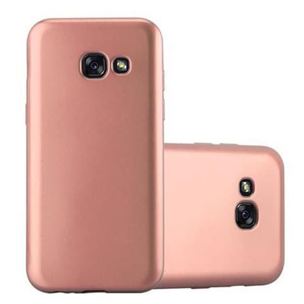 Samsung Galaxy A5 2017 Skal Fodral Mobilskydd av flexibelt TPU-silikon METALLISKT ROSE GULD