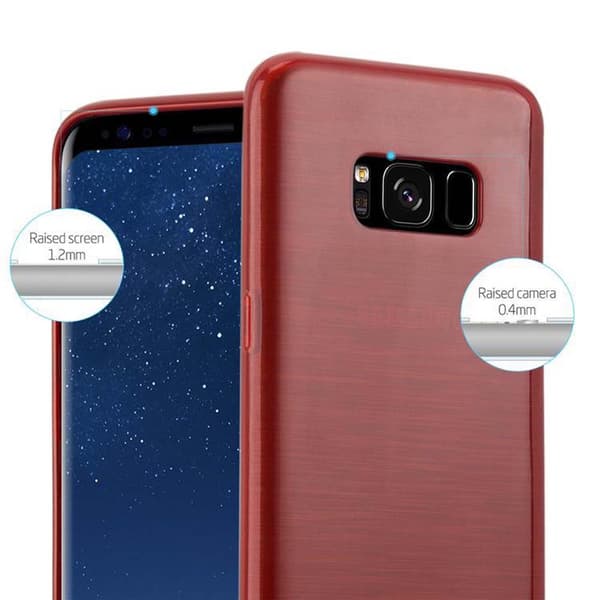Samsung Galaxy S8 Suojakuori Suojakotelo joustavasta TPU-silikonista harjatulla muotoilulla