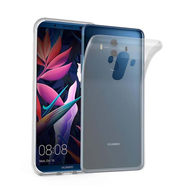 Huawei MATE 10 PRO Suojakuori Suojakotelo valmistettu joustavasta TPU-silikonista TÄYSIN LÄPINÄKYVÄ