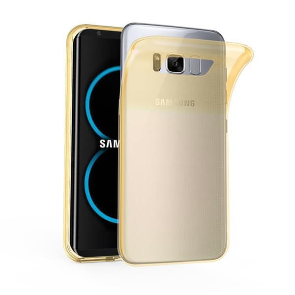 Samsung Galaxy S8 Skal Skal Fodral av flexibelt TPU-silikon Mobilskydd TRANSPARENT GULD