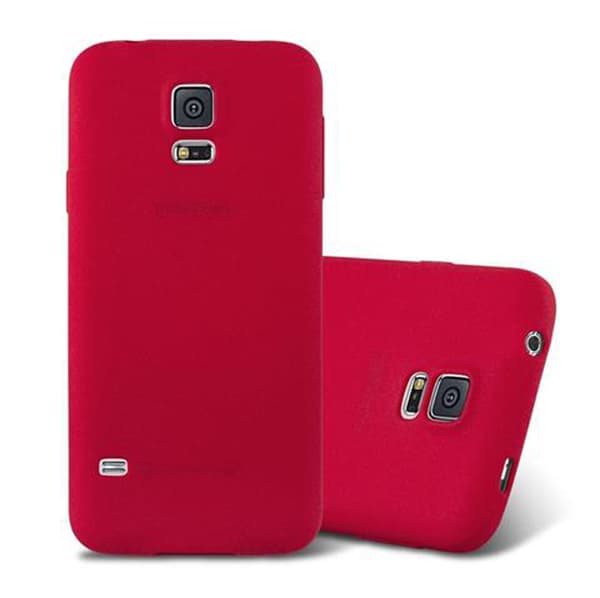 Samsung Galaxy S5 / S5 NEO Skal Fodral Mobilskydd av flexibelt TPU-silikon FROST RÖD