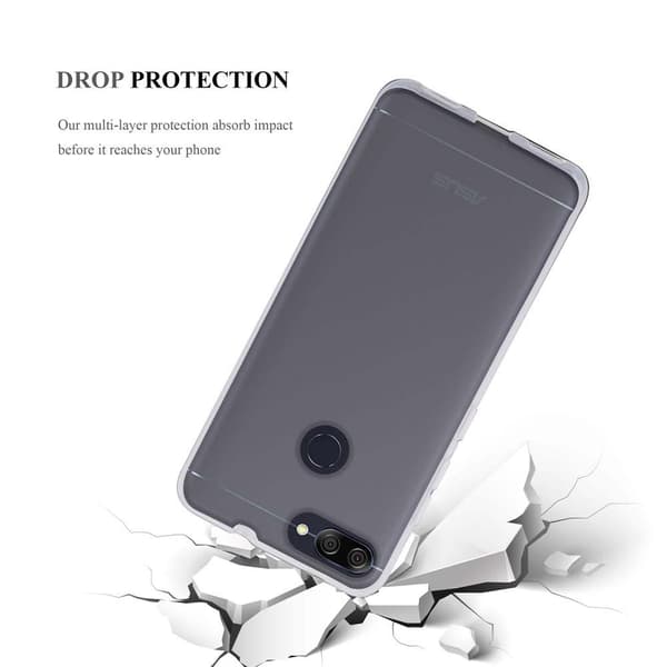 Asus ZenFone MAX PLUS M1 Suojakuori Suojakotelo valmistettu joustavasta TPU-silikonista