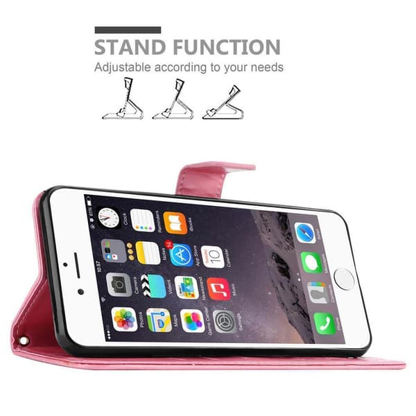 iPhone 6 / 6S Suojakotelo Suojakuori Lompakkokotelo Matkapuhelinkotelo Kukat jossa on magneettisuljenta, jalusta-toiminto ja korttipaikat