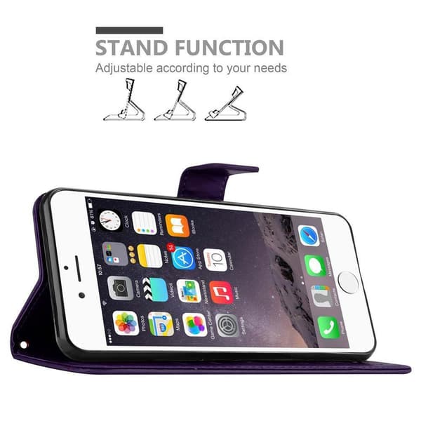 iPhone 6 / 6S Suojakotelo Suojakuori Lompakkokotelo Matkapuhelinkotelo Kukat jossa on magneettisuljenta, jalusta-toiminto ja korttipaikat