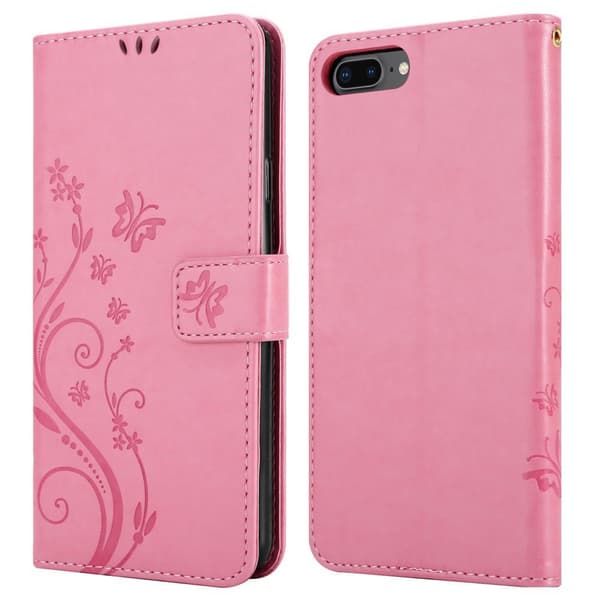 iPhone 7 PLUS / 7S PLUS / 8 PLUS Pungetui Cover Blomster ()