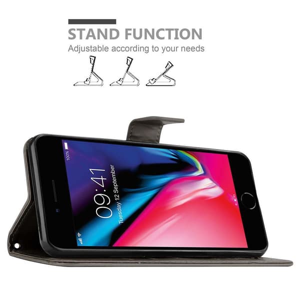 iPhone 7 PLUS / 7S PLUS / 8 PLUS Skal Fodral i blomdesign Mobilskydd Case Cover med magnetisk stängning, ståfunktion och kortplatser