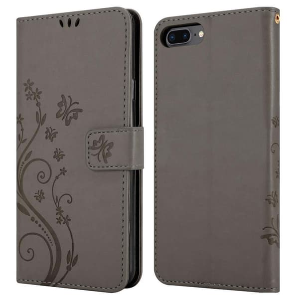 iPhone 7 PLUS / 7S PLUS / 8 PLUS Skal Fodral i blomdesign Mobilskydd Case Cover med magnetisk stängning, ståfunktion och kortplatser