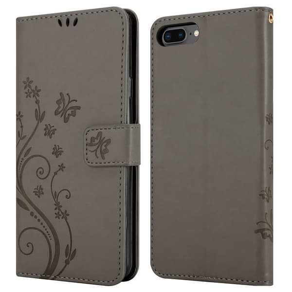 iPhone 7 PLUS / 7S PLUS / 8 PLUS Skal Fodral i blomdesign Mobilskydd Case Cover med magnetisk stängning, ståfunktion och kortplatser