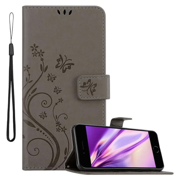 iPhone 7 PLUS / 7S PLUS / 8 PLUS Skal Fodral i blomdesign Mobilskydd Case Cover med magnetisk stängning, ståfunktion och kortplatser