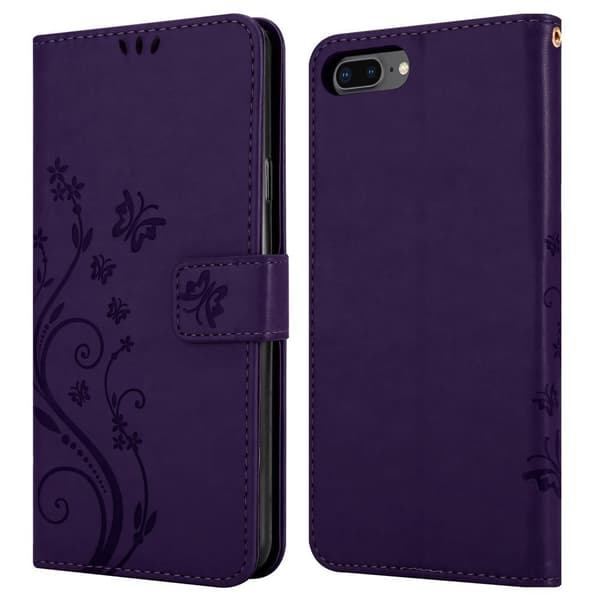 iPhone 7 PLUS / 7S PLUS / 8 PLUS Pungetui Cover Blomster ()