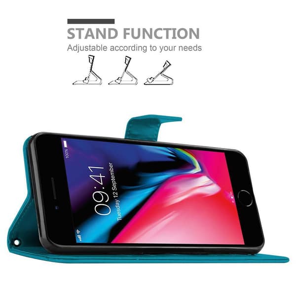 iPhone 7 PLUS / 7S PLUS / 8 PLUS Pungetui Cover Blomster ()