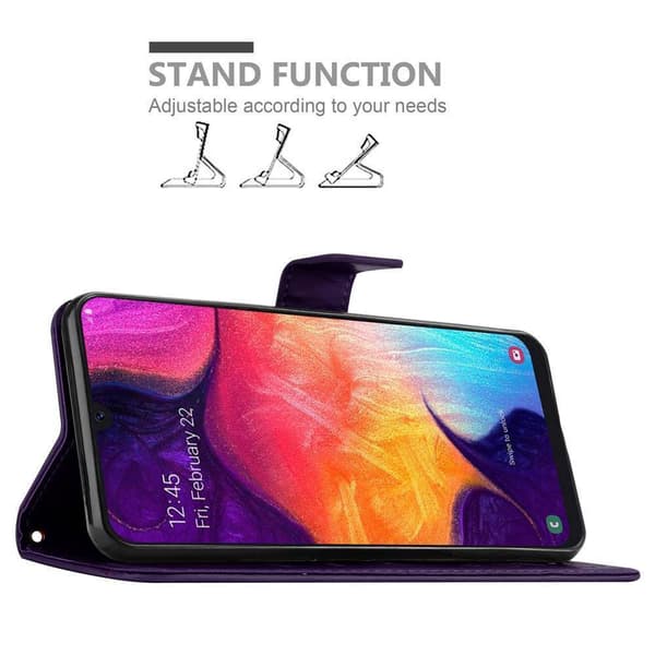 Deksel til Samsung Galaxy A50 4G / A50s / A30s Lommebokdeksel i blomster design med magnetisk lukking, stativfunksjon og kortplasser