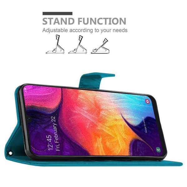 Deksel til Samsung Galaxy A50 4G / A50s / A30s Lommebokdeksel i blomster design med magnetisk lukking, stativfunksjon og kortplasser