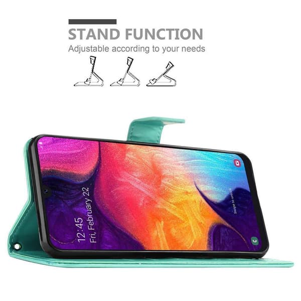 Deksel til Samsung Galaxy A50 4G / A50s / A30s Lommebokdeksel i blomster design med magnetisk lukking, stativfunksjon og kortplasser