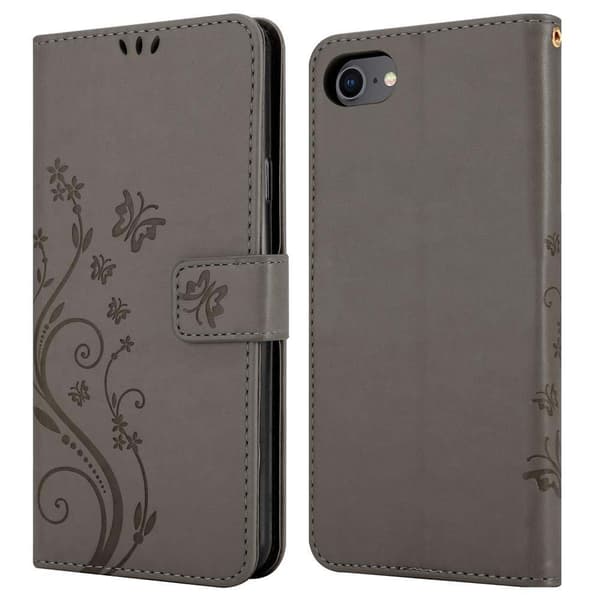 Deksel til iPhone 7 / 7S / 8 / SE 2020 Lommebokdeksel i blomster design med magnetisk lukking, stativfunksjon og kortplasser