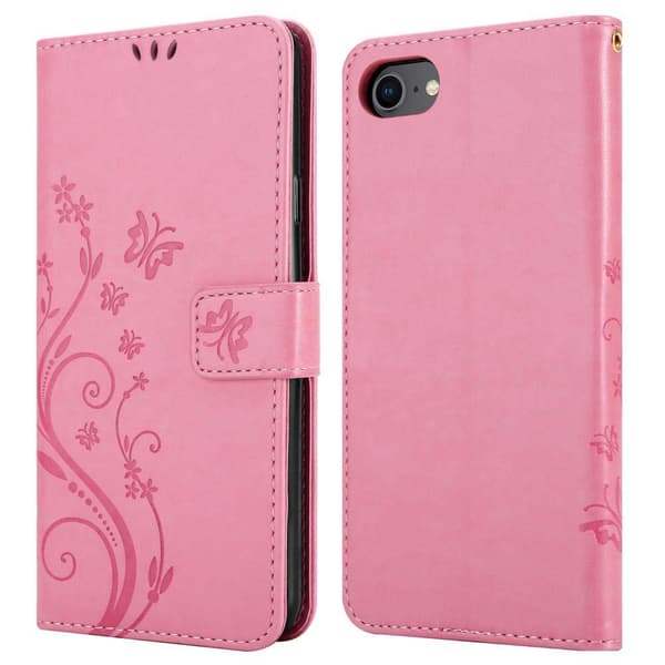 iPhone 7 / 7S / 8 / SE 2020 Skal Fodral i blomdesign Mobilskydd Case Cover med magnetisk stängning, ståfunktion och kortplatser