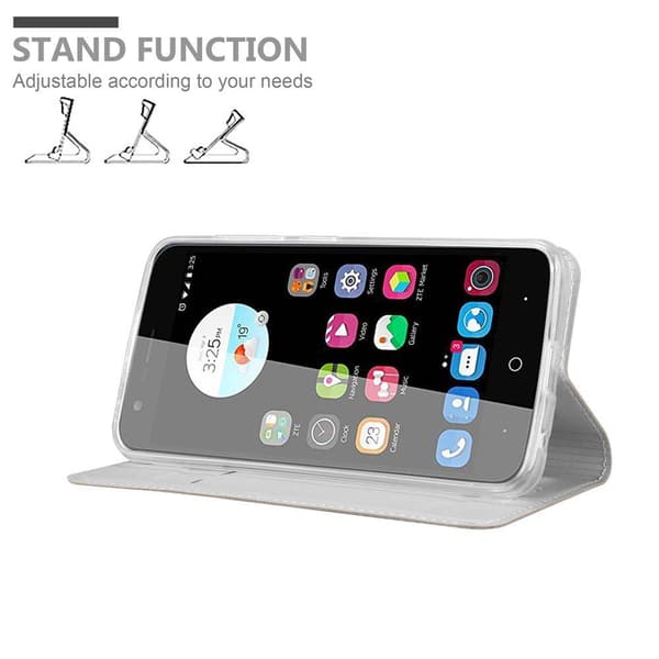 ZTE Blade V8 MINI Suojakotelo Suojakuori Lompakkokotelo Matkapuhelinkotelo jossa magneettisuljenta, jalusta-toiminto ja korttitasku